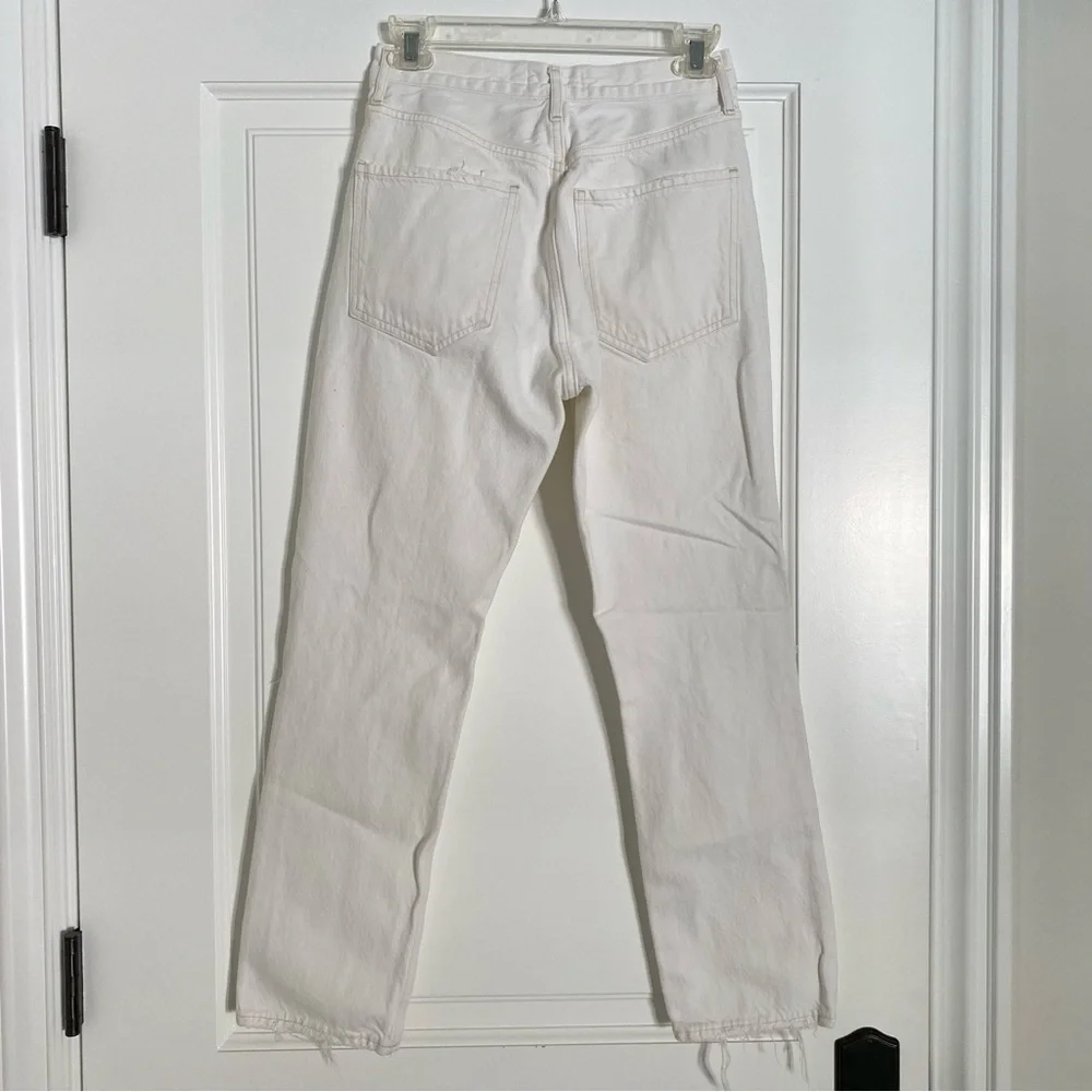 Agolde Riley High Rise Straight Cropped Distressed Jeans - 26 - Picture 5 of 7
